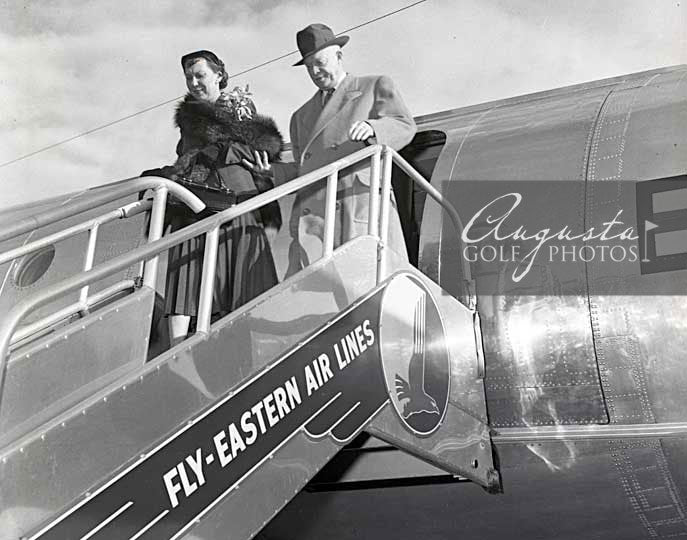 Dwight Eisenhower Stepping off Air Force One