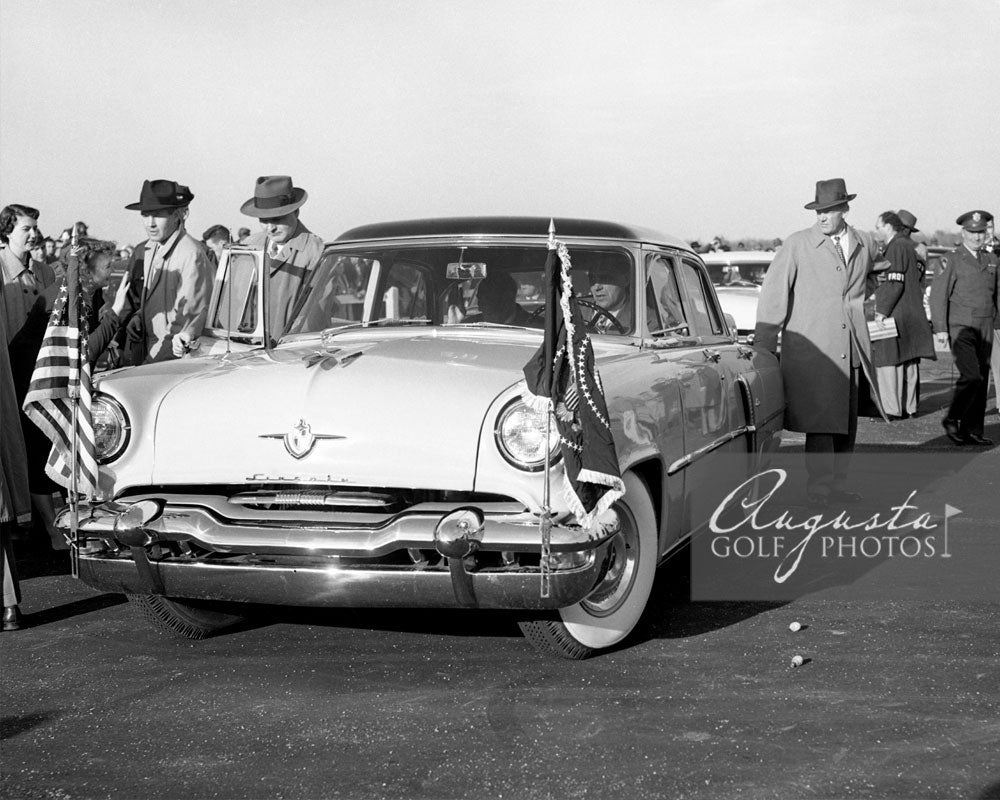 Dwight Eisenhower in the Presidential Car
