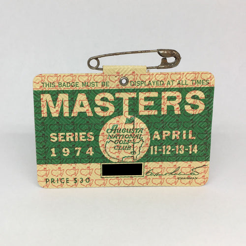1974 Masters Badge :: Gary Player