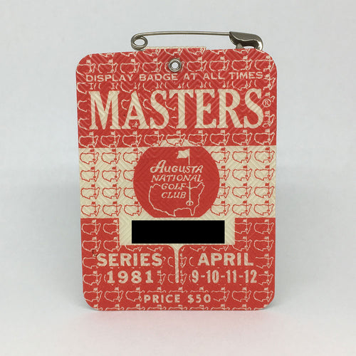 1981 Masters Badge :: Tom Watson